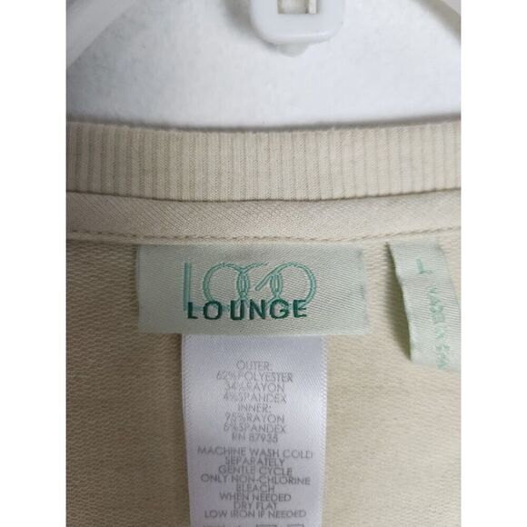 Logo by Lori Goldstein Beige & Camo V-Neck Sweatshirt & Cami Set size Large - Picture 7 of 12